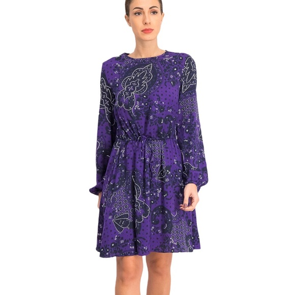 💜NEW MANGO Paisley Print Dress - Picture 2 of 16